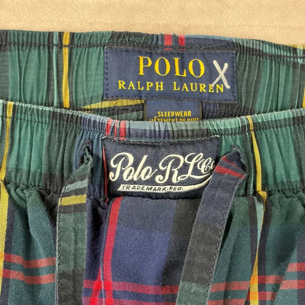 Polo Ralph Lauren Mens Plaid Pajama Pants Green Blue‎ Red Cotton Sleep XL P501RL